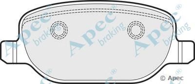 APEC BRAKING pad1537 -  Комплект тормозных колодок, дисковый тормоз